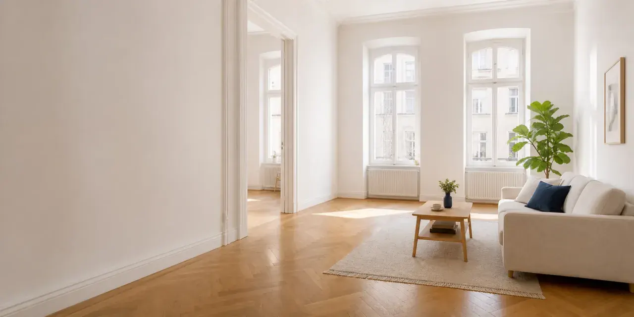 Helle, geordnete Wiener Altbauwohnung